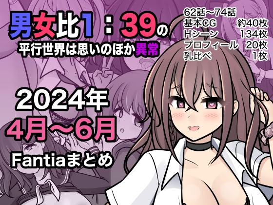 [きっさー ] 男女比1：39の平行世界は思いのほか異常 (Fantia2024年4月〜6月まとめ)｜男女比例1：39的平行世界出乎意料地异常