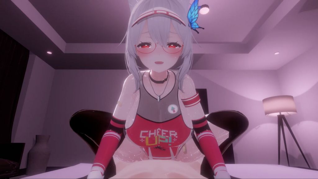 [skn_works] 白髪けもみみ巨乳お姉さんにねっとり騎乗位で搾りとられちゃう動画