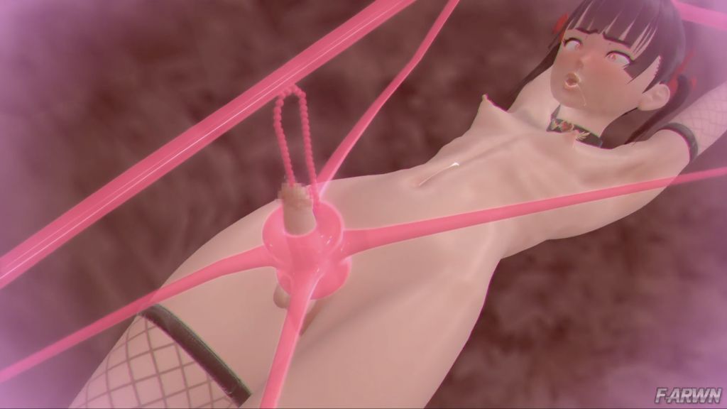 [F-ARWN] 【ふたなり】小梅がスライム相手にブザマな恰好で精液をぶちまけながらブサ顔晒してイキ狂う【大量射精】