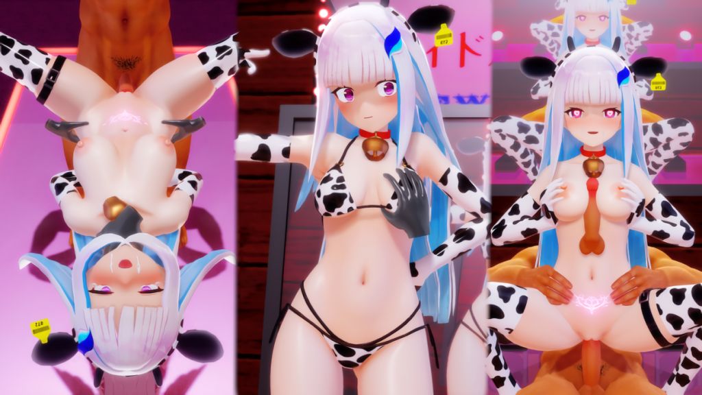 [FioraMMD] 牛ビキニなリ〇・ヘルエスタが紳士ハンドに邪魔されながらGirls / by L*ze with Gentleman Hands