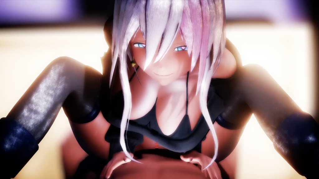 [mozuku48] 銀髪娘のぐりぐり騎乗位