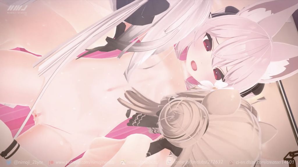 [ねこみみのへや] 拘束カリンをマヌカと舞夜が手マン・顔騎・クンニで潮吹きさせる！【リクエスト】 (にもじ-Nimoji)