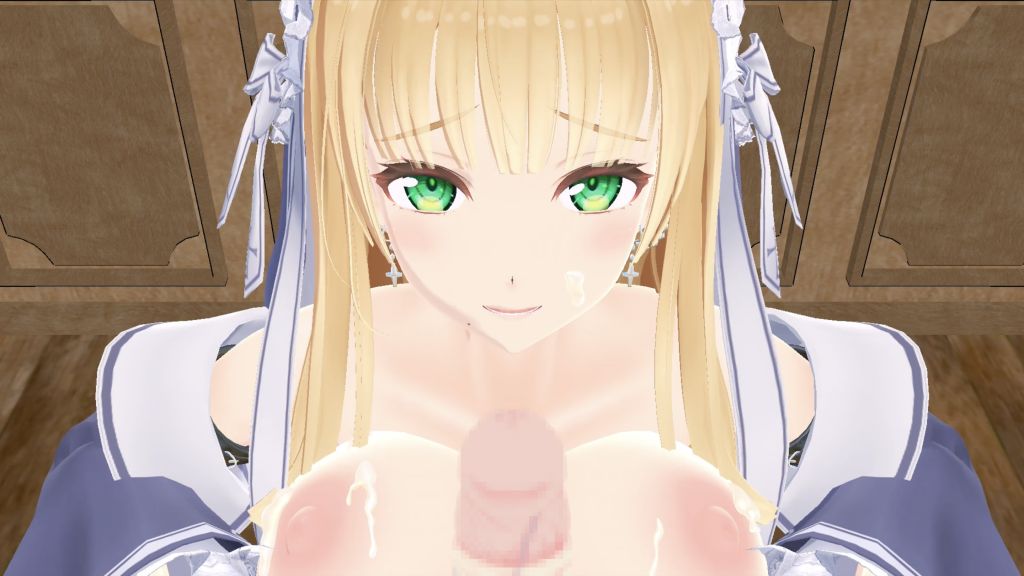 [えろえろMMD頑張るマン] とってもえっちなシスターエレナ ～パイズリおち〇ぽ浄化～