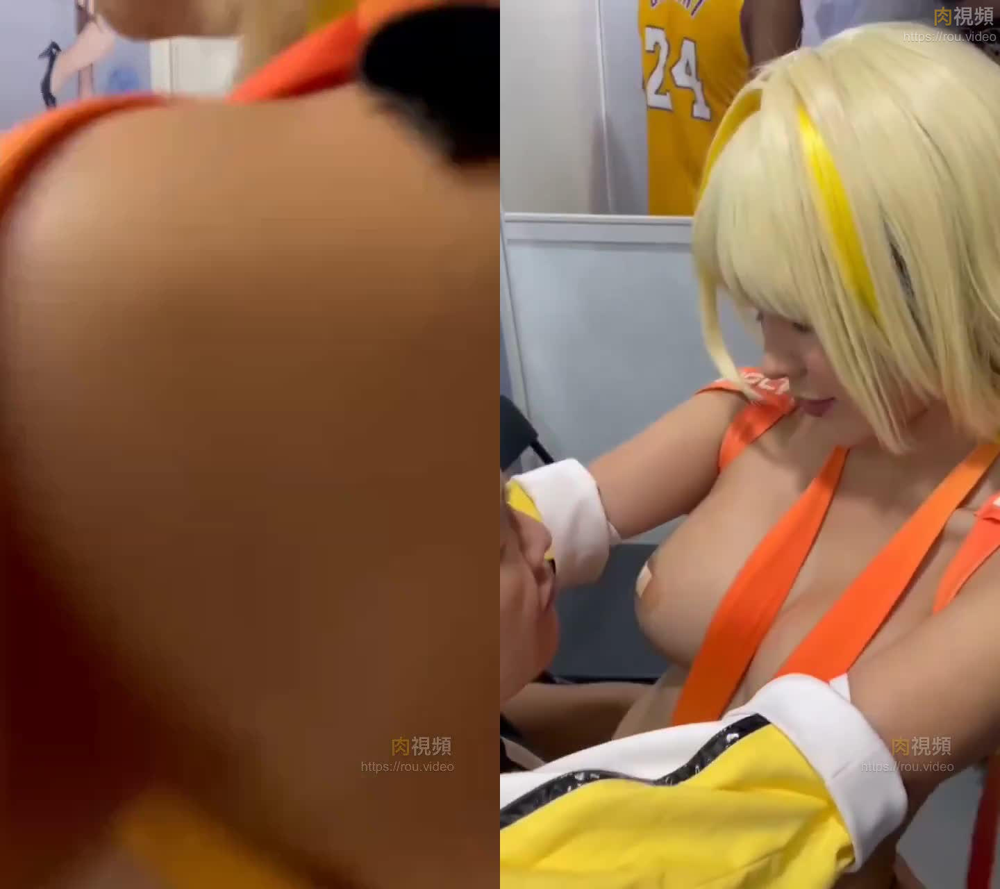 漫展騷杯cosplay 只能說老登這二百花的真值 就差給燒姬奶子捏爆 幸好是真材實料
